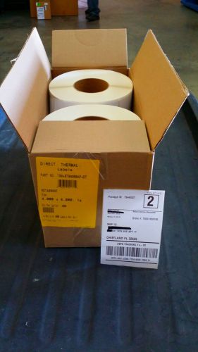 4 rolls of 4x6 3&#034; core direct thermal shipping labels- 1000/roll~ 4000 labels