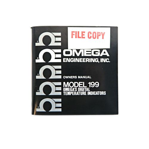 Omega Engineering Model 199 Digital Temperature Indicator Owners Manual