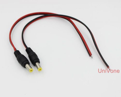2pcs DC Plug Power Cable pigtail 5.5x2.1mm 29CM Length