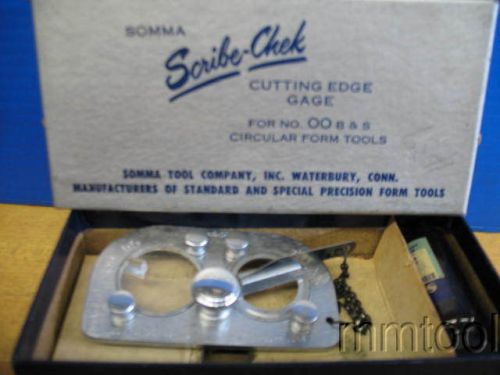 SOMMA SCRIBE-CHECK FOR B&amp;S 00 CIRCULAR FORM TOOLS SCREW MACHINE