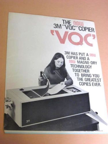 Vintage 3M VQC Photographic Copier Advertising Folder 1978.
