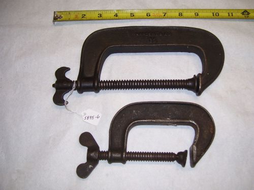 C Clamps, (1) SARGENT &amp; CO. 5&#034; &amp;  (1) No Name 3&#034; C Clamp, Made in USA