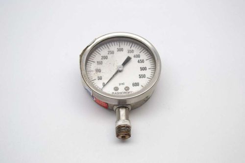 Ashcroft 0-600psi 2-1/2 in 1/4 in npt pressure gauge b438613 for sale