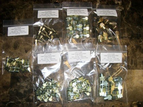 Assortment of 120 steel blind rivet nuts (rivnuts riv nut nutsert nutserts) for sale