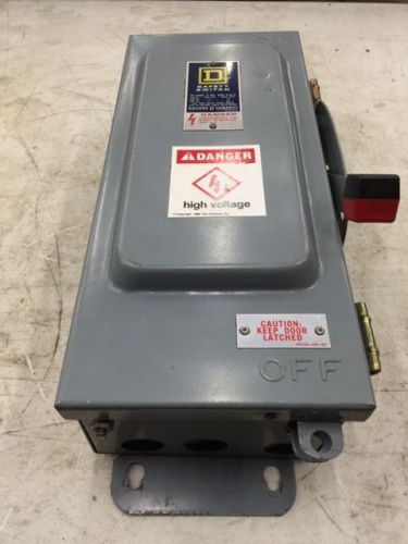SQUARE D  30A. 600 VOLT  3 POLE FUSIBLE DISCONNECT  FREE SHIPPING