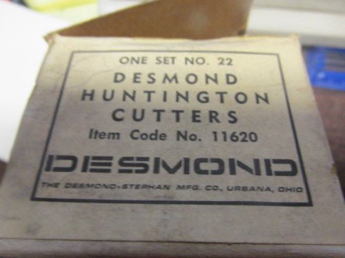 DESMOND HUNTINGTON CUTTERS  Set No. 22, 2x No 2 #11620
