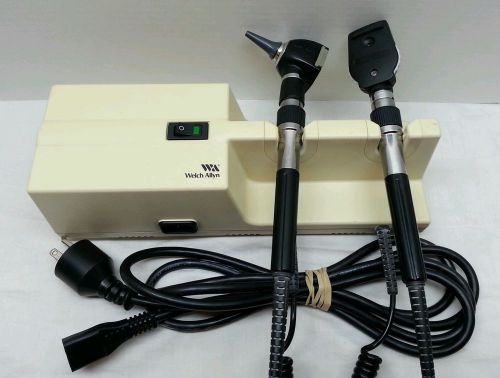 Welch Allyn Otoscope/Ophthalmoscope 767 Diagnostic Set with Heads *TESTED*