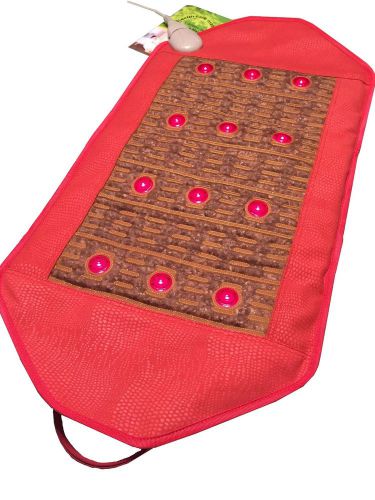 Natural amethyst stone photon negative ions fir infrared heating healing pad mat for sale
