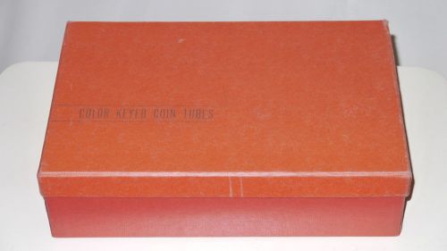 Major Metalfab Company COLOR KEYED COIN TUBES w/ coin sorting wraps BLOCK BRANDT