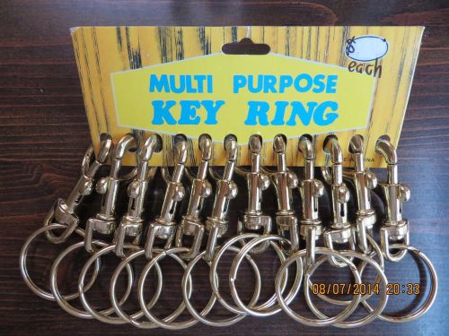 Multi-purpose key ring - brass - big 1-3/4&#034; key ring - buy now for sale