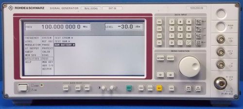 Rohde and schwarz r&amp;s smt06 smt signal generator 5 khz to 6 ghz (sme06 smiq06) for sale