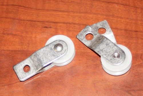1-3/8&#034; Nylon Pulleys with Stainless Steel  Bracket Lot of 2