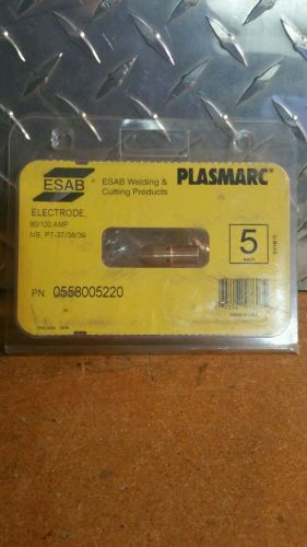 5 x ESAB 0558005220 Electrode for PT-37 &amp; PT-38 Plasma Torch