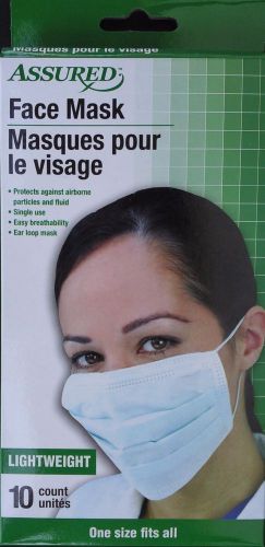 FACE MASKS Lightweight Protect: Airborne Particles Dust Pollen Flu Cold 10 Ct/Pk