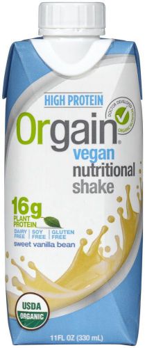 NEW Orgain Vegan Nutritional Shake - Sweet Vanilla Bean - (Case of 12)