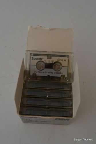 3M Micro Dictating Cassettes 543, New Box of 5, 60 Minutes Data Storage