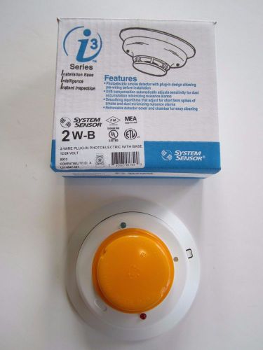 *NEW IN BOX* SYSTEM SENSOR 2W-B Photelectric SMOKE DETECTOR i3 Series 12/24 Volt