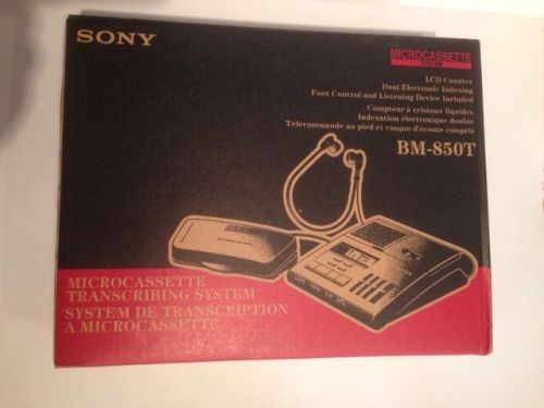 Sony BM850-T Microcassette Transcriber, New