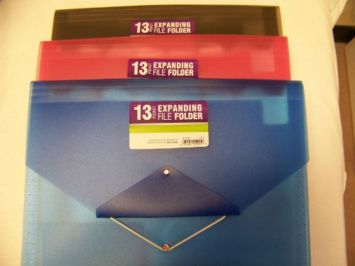 13 Pocket Expanding File Folder Letter Size Accordian Style  Brand New!