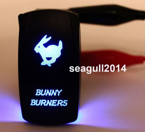 Bunny burners rocker switch for 4x4 arb jeep nissan hilux on/off spst 5p blue for sale