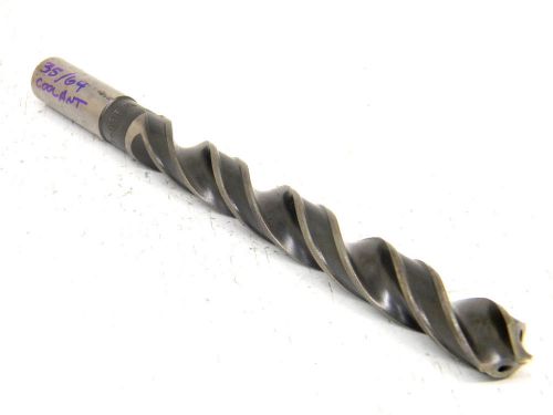 Used mohawk usa straight shank 35/64&#034; coolant twist drill .5469&#034; for sale