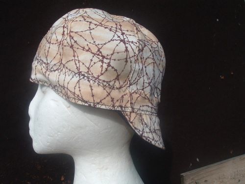 BARBED WIRE ON TAN REVERSABLE WELDING CAP  you pick the SIZE.-
							
							show original title