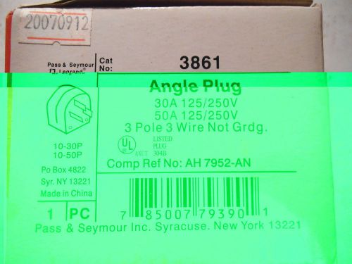 PASS &amp; SEYMOUR LEGRAND ANGLE PLUG 3861  - NEW