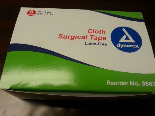 Dynarex Cloth Surgical Tape  Latex Free #3563  6 Rolls 2&#034; x 10 yds