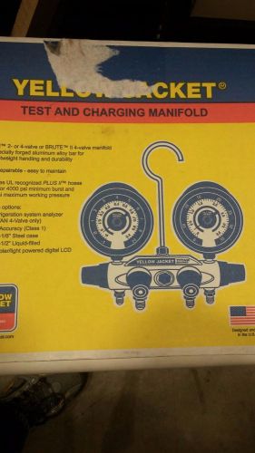 Yellow Jacket 49889 Titan 2-valve Test &amp; Charging Manifold w/ 60&#034; hoses.