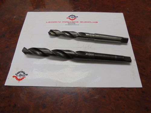 2 Morse Taper Drills CLE-Forge HS 25/32 ST red Shied HS 21/32