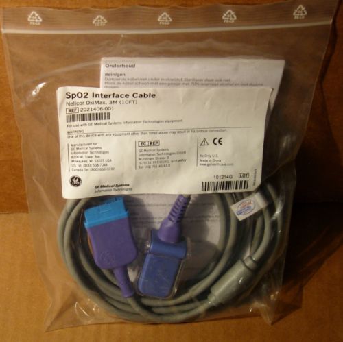 GE Oximax Compatible SpO2 Adapter Cable 2021406-001