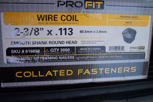 Pro Fit wire coil 2 3/8&#034;X.113 smooth shank round head collated sku # 616653