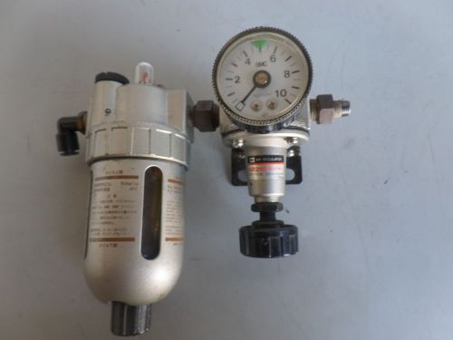 SMC AIR REGULATOR AR210 RELIEVING SET PRESS.  0.5~8.5KGF-CM2  7~-120 PSI LMSmona