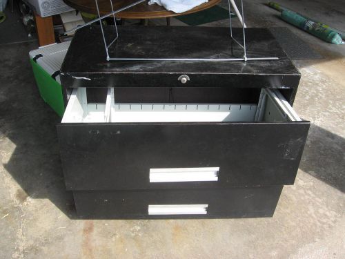 USED ! Metal Two-Drawer Lateral File Cabinet  &amp; -LOCAL Pickup : CT. ONLY !