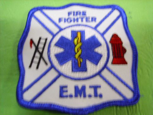 FIRE FIGHTER E.M.T. SQUARE 3&#034;  PATCH