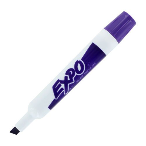 Expo Dry Erase Whiteboard Markers, Chisel Tip,10  Purple Ink, - SAN83008