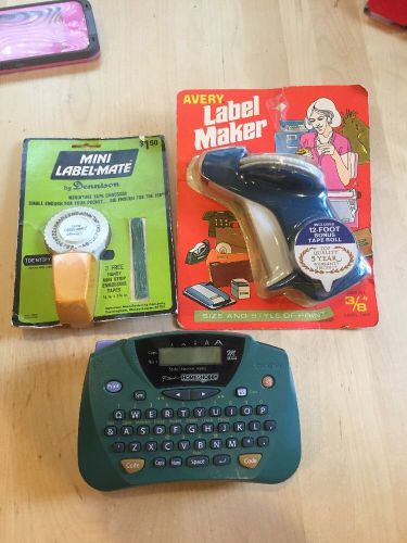 Brother P-Touch Home &amp; Hobby PT-65 Thermal Label Maker&amp; Avery &amp; Dennison Vintage