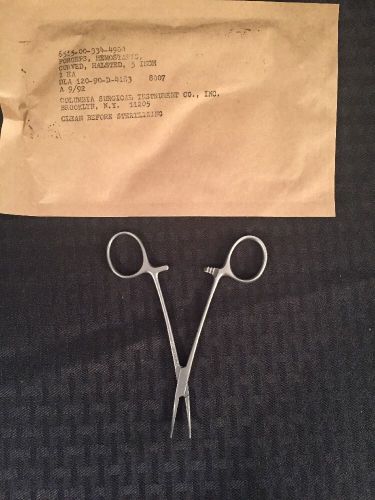 NEW COLUMBIA Hemostatic Forceps Halsted Curved 5&#034;