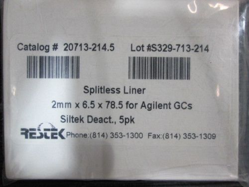 Restek - 2.0 mm ID Straight Inlet Liner, Part# 20713-214.5, Agilent GC Liner