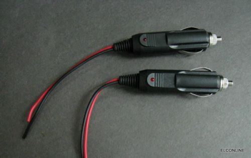 New LED 12V 24V Car Plastic Cigarette Lighter Plug #CA-4  x 2 pcs / lot