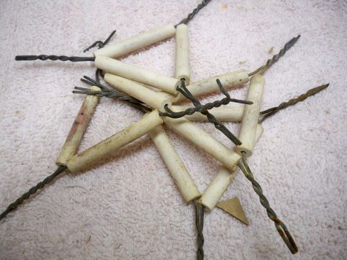 Lot of 10 Used Clay Pipestem Triangles-5&#034;-Free Domestic Shipping
