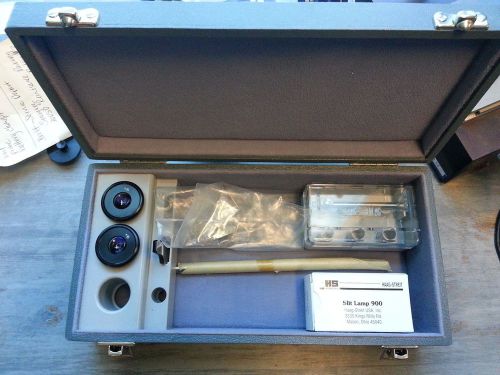 Haag Streit Slit Lamp Accessory Box with Tonometer Calibration Standard.