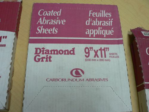 10 sheets of coated abrasive Diamond grit 9 x 11 sandpaper 60 grit