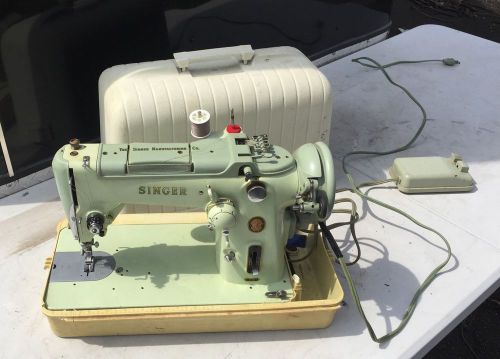 Vintage Mint Green Singer 319W Industrial Sewing Machine Heavy Duty