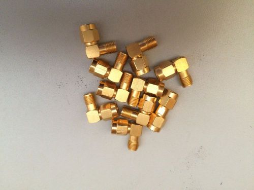 SMA (m) to SMA (f) Right Angel Connector Adapter, Golden, Qty.7