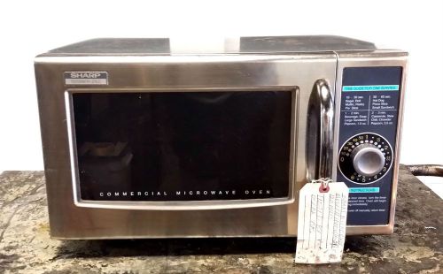 Sharp r21lcf 1000w commercial microwave w/ dial control, 120v for sale