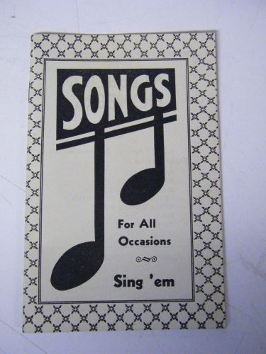 Vintage American Lithographing &amp; Printing Co. Des Moines, Iowa Ad Song Book
