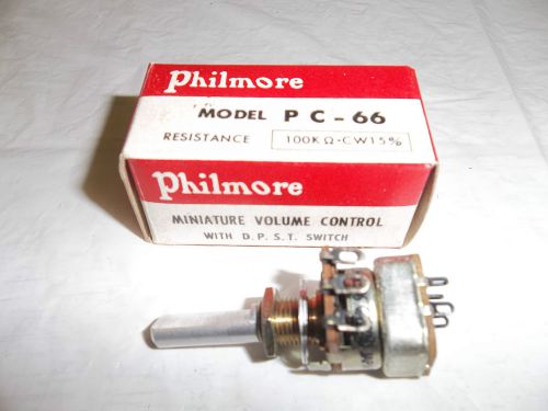 Vintage LAFAYETTE PHILMORE PC-66 Volume Control Pot Potentiometer Audio Amp