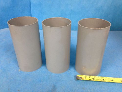 M.A. Industries Inc. Plastic Cylinder Mold 3&#034; Diameter, 6&#034; Height Lot of 3