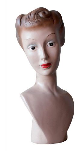 Mannequin Bust Vintage-style Women Figurine Display New 13&#034; Tall Repro 1940&#039;s